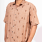 BROWN HALF SLEEVE OVERSIZED SHIRT