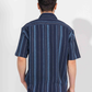 NAVY STRIPE HALF SLEEVE OVERSIZED SHIRT
