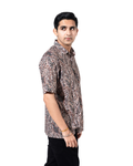 ANIMAL ABSTRACT HALF SLEEVE OVERSIZED SHIRT