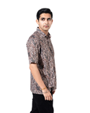 ANIMAL ABSTRACT HALF SLEEVE OVERSIZED SHIRT