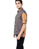 MULTI COLOR BLOCK PRINT HALF SLEEVE OVERSIZED SHIRT