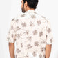 FLORAL PALM PRINT HALF SLEEVE OVERSIZED SHIRT