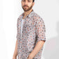 PAISLEY PRINT HALF SLEEVE OVERSIZED SHIRT