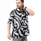 ABSTRACT MONOCHROME OVERSIZED SHIRT