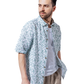 ABSTRACT HALF SLEEVE OVERSIZED SHIRT