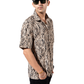 ANIMAL PRINT HALF SLEEVE OVERSIZED SHIRT