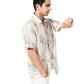 FLORAL PRINT HALF SLEEVE OVERSIZED SHIRT