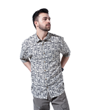 GEOMETRIC MONOCHROME OVERSIZED SHIRT