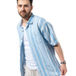 INDIGO STRIPE OVERSIZED SHIRT
