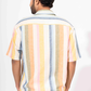 PASTEL STRIPE HALF SLEEVE OVERSIZED SHIRT