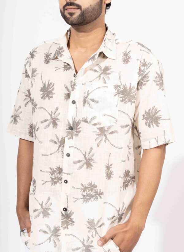 Oversized Palm Tree Printed Shirt - Image 5