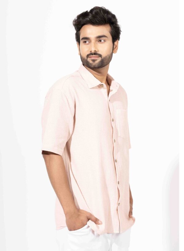 Oversized Dobby Textured Half Sleeve Shirt - Image 3