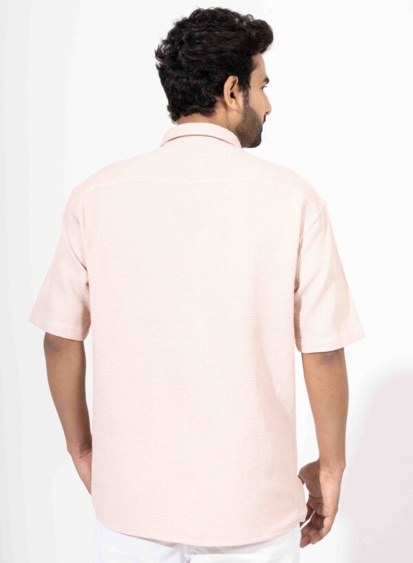 Oversized Dobby Textured Half Sleeve Shirt - Image 4