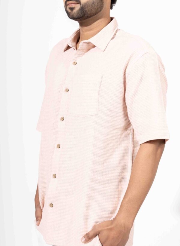Oversized Dobby Textured Half Sleeve Shirt - Image 5