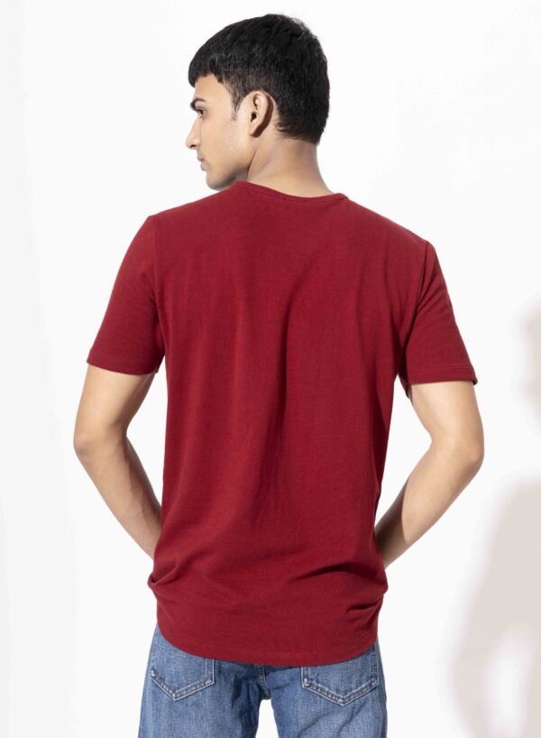 PIQUE T-SHIRT IN CHERRY RED - Image 3