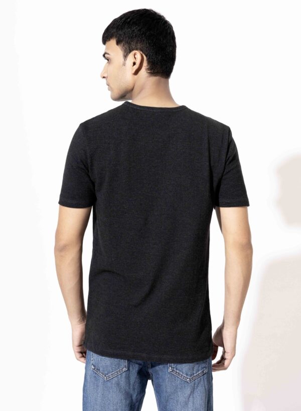 PIQUE T-SHIRT IN CHARCOAL - Image 2