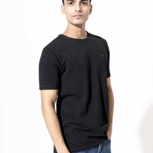 PIQUE T-SHIRT IN CHARCOAL