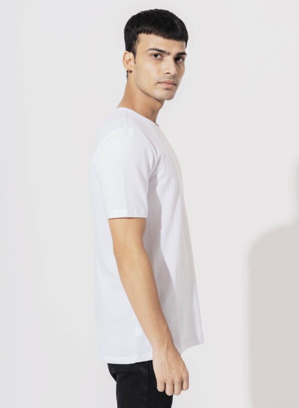 PIQUE T-SHIRT IN WHITE - Image 4