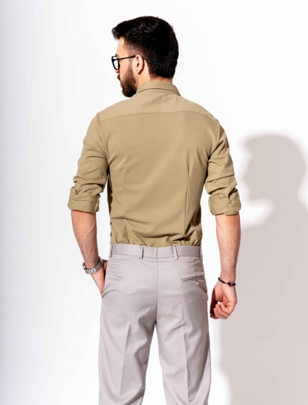 PIQUE FULL SLEEVE SHIRT IN MINT GREEN - Image 5