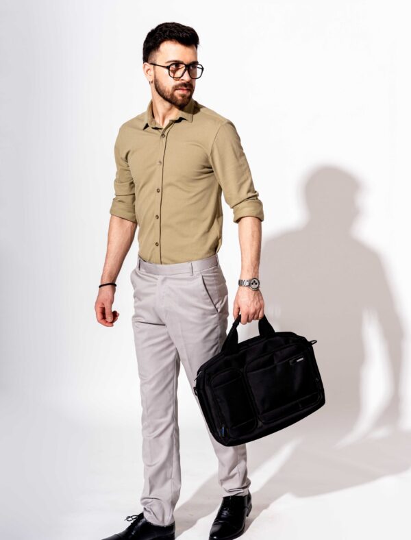 PIQUE FULL SLEEVE SHIRT IN MINT GREEN